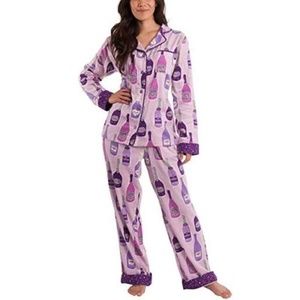 Munki Munki Flannel Pajama Set Champagne Bottles